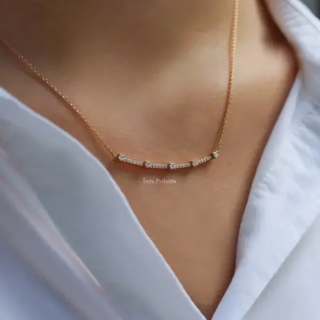 0.25 Karat Özel Tasarım Pırlanta Kolye - 1