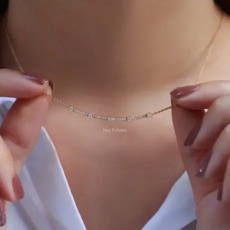 0.25 Karat Özel Tasarım Pırlanta Kolye - (1)