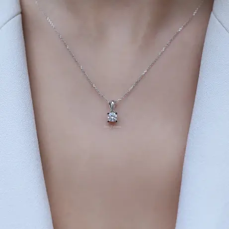 0.30 Karat Pırlanta Tektaş Kolye - 1