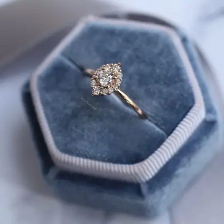 0.35 Karat Vintage Lina Tasarım Pırlanta Yüzük - 1