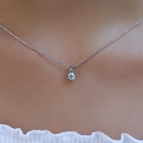 0.40 Karat Pırlanta Tektaş Kolye - 1
