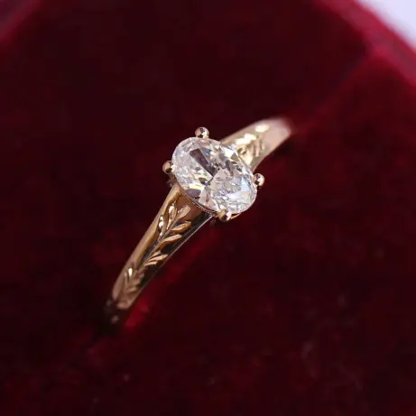 0.40 Karat Vintage Kate Tasarım Pırlanta Yüzük - (1)