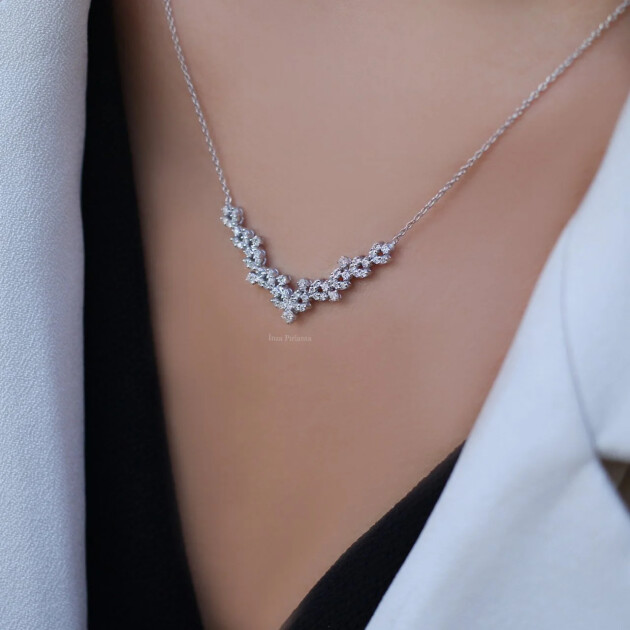 0.65 Karat Özel Tasarım Pırlanta Kolye - 