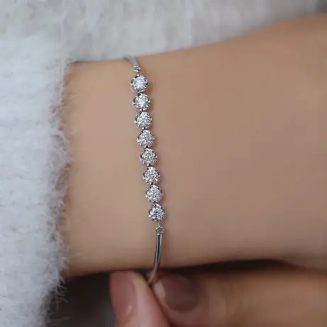 0.85 Karat Özel Tasarım Pırlanta Bileklik - 1