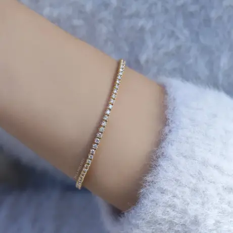 3.00 Karat Pırlanta Suyolu Bileklik - 1