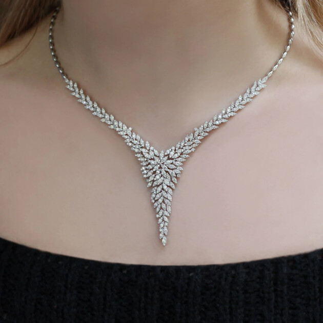 5.50 Karat Özel Tasarım Pırlanta Gerdanlık - 