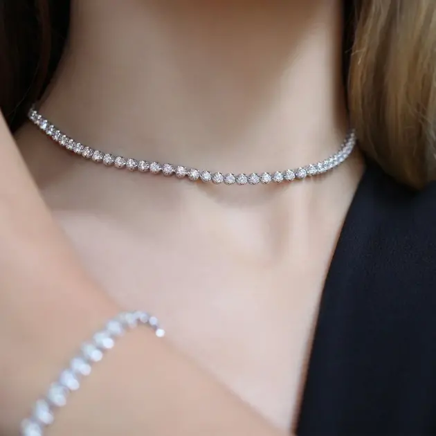 7.50 Karat Su Yolu Gerdanlık - 1