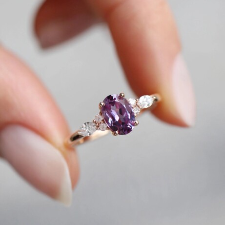 Vintage Alexandrite & Pırlanta Yüzük - 