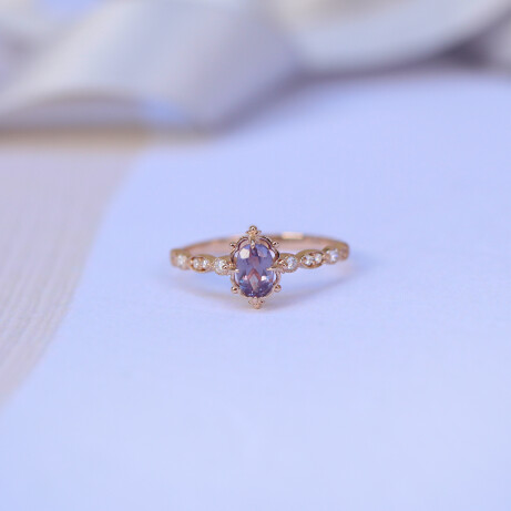 Vintage Aria Alexandrite & Pırlanta Yüzük - 