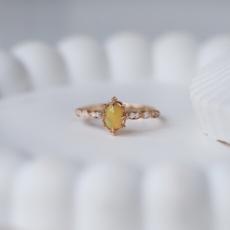 Vintage Aria Opal & Pırlanta Yüzük - 