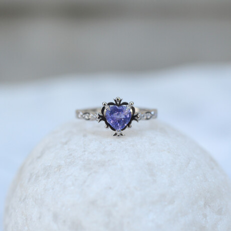 Vintage Aria Tanzanite & Pırlanta Yüzük - 