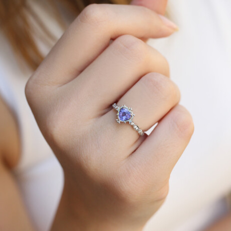 Vintage Aria Tanzanite & Pırlanta Yüzük - (1)