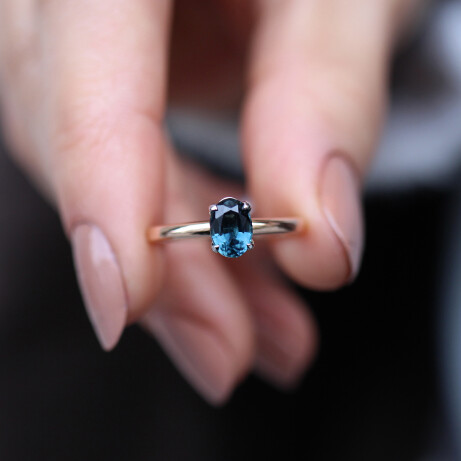 London Blue Tektaş Yüzük - 