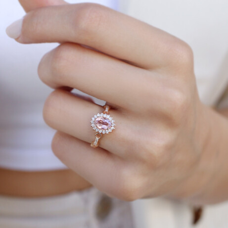 Vintage Morganite & Pırlanta Yüzük - 3