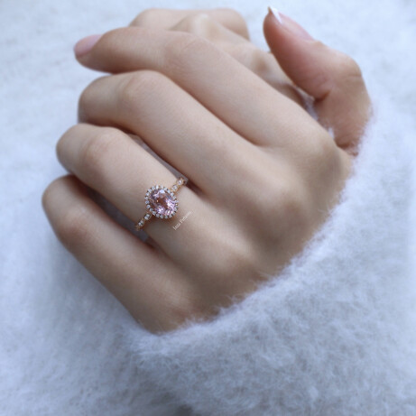 Vintage Tasarım Morganite & Pırlanta Yüzük - (1)